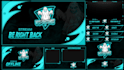design animated kick streaming overlay, logo and screens
