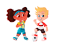 design awesome kids character logo