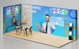 design trade show banner, backdrop, exhibition booth