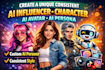 create realistic ai avatar, ai influencer, or ai model for you
