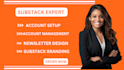 setup optimize your substack  with viral strategies editable newsletter template