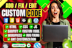fix html css, js bugs and add features to squarespace, wordpress and wix website