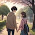 draw a couple illustration in anime style