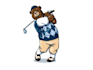 design bear golf mascot logo