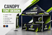 design canopy tent, backdrop feather flag, banner