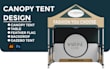 design canopy tent, backdrop feather flag, banner