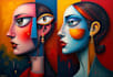 create magical abstract art, psychedelic, surrealism, cubism
