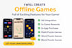 develop offline educational puzzle game for android and ios