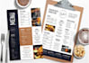 design a creative food or catering menu flyer