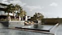 design front yard backyard and realistic landscape render as landscape architect