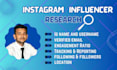 find niche specific instagram influencer research services