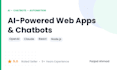 build an ai powered web app or chatbot with react and node js