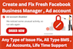 quickly set up or fix your facebook bm ad account or immortal bm in 1hr