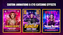 create motion posters animated flyers and motion graphics