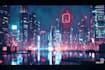 do cyberpunk scifi futuristic city