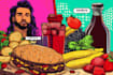 make a food pop art illustration