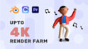 render your projects, blender, clo3d render farm 4k price