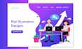 create a modern flat design illustration