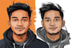 draw high quality vector portraits