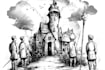 do a black and white engraving style illustration