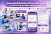design cleaning laundry services automated calculator booking website