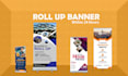 design roll up banner, pull up and retractable within 24 hours