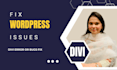 resolve divi issues and customize your wordpress website