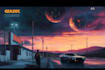make a cyberpunk futuristic landscape or sci fi concept