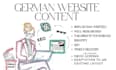 write professional website content in german