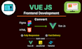 convert figma, html to vue js website using tailwind css