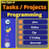 java, python, cpp, opengl, webgl, php, javascript, and programming tasks for you