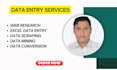 do fast accurate data entry as your instruction