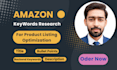 write amazon backend keyword research for product seo listing optimize