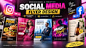 design an amazing instagram and facebook social media flyer in 24 hours