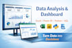 do data analysis, cleaning and create dashboard in excel or tableau