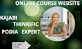 kajabi website design landing page podia thinkific online course funnel teachabl