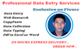 do accurate data entry, copy paste,web research,typing job