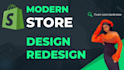 build a modern shopify website design and ecommerce website