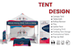 design printable tent, table cover, flag, rollup banner
