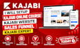 setup kajabi online course, kajabi website, sales funnel, kajabi expert
