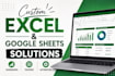create a custom excel spreadsheet, dashboard, or tracker