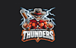 do custom thunder mascot logo  powerful  unique design
