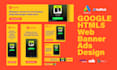 design animated HTML5 banner ads for google adroll or adwords