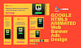 design animated HTML5 banner ads for google adroll or adwords