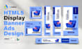 design google display banner ads for adroll or adwords