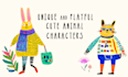 create unique and playful cute animal characters