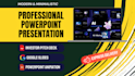 design, redesign and animate powerpoint presentation and pitch decks