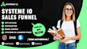 create systeme io sales funnel, landing page, website and automation setup