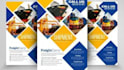 design a professional logistics, truck dispatch, and freight broker flyer