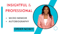 write a micro memoir and autobiography based on your life experiences